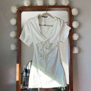 Zara Collared White Dress